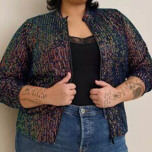 Torrid Sequin Moto Jacket, Size 2x